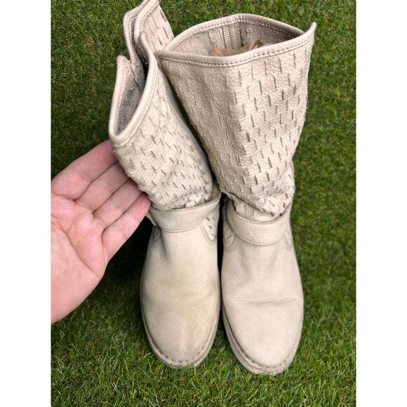 Ugg Shani‎ Perforated Leather Mid-Calf Slip On Boots 5.5 - Picture 7 of 13